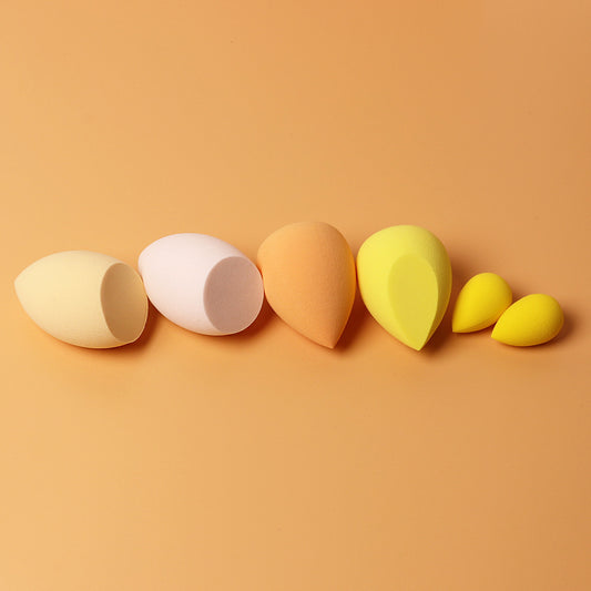 6pcs Makeup Sponge Set With Jar