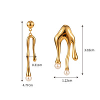 Titanium Pearl Earrings