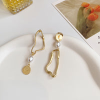 Titanium Pearl Earrings
